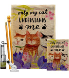 My Cat Understand - Pets Nature Vertical Impressions Decorative Flags HG137551 Made In USA