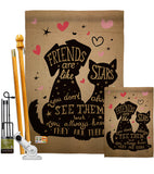 Friends are like Stars - Pets Nature Vertical Impressions Decorative Flags HG191085 Made In USA