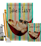 Take it Easy - Pets Nature Vertical Impressions Decorative Flags HG192605 Made In USA