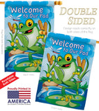 Frog - Pets Nature Vertical Impressions Decorative Flags HG110041 Made In USA