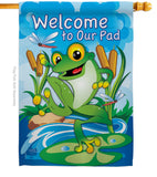 Frog - Pets Nature Vertical Impressions Decorative Flags HG110041 Made In USA