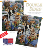 Beagle Happiness - Pets Nature Vertical Impressions Decorative Flags HG110150 Made In USA