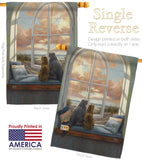 Enjoying the View - Pets Nature Vertical Impressions Decorative Flags HG110057 Made In USA