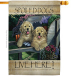 Wagging Along For The Ride - Pets Nature Vertical Impressions Decorative Flags HG110063 Made In USA