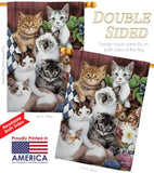 Cuddly Kittens - Pets Nature Vertical Impressions Decorative Flags HG110069 Made In USA
