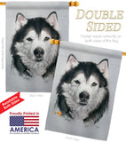 Husky - Pets Nature Vertical Impressions Decorative Flags HG110092 Made In USA