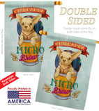 Chihuahua Micro Brew - Pets Nature Vertical Impressions Decorative Flags HG110098 Made In USA