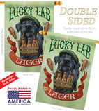 Lucky Lab Lager - Pets Nature Vertical Impressions Decorative Flags HG110102 Made In USA