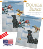 Snow Pals - Pets Nature Vertical Impressions Decorative Flags HG110113 Made In USA