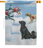 Snow Pals - Pets Nature Vertical Impressions Decorative Flags HG110113 Made In USA