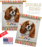 Comforter Spaniel Happiness - Pets Nature Vertical Impressions Decorative Flags HG110134 Made In USA