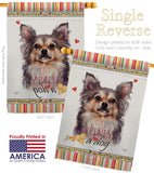 Chihuahua Happiness - Pets Nature Vertical Impressions Decorative Flags HG110168 Made In USA