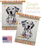 Dalmatian Happiness - Pets Nature Vertical Impressions Decorative Flags HG110172 Made In USA