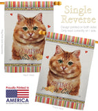 Brown Dilute Calico Happiness - Pets Nature Vertical Impressions Decorative Flags HG110175 Made In USA