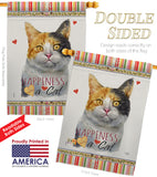 Dilute Calico Happiness - Pets Nature Vertical Impressions Decorative Flags HG110176 Made In USA