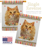 Furry Cat - Pets Nature Vertical Impressions Decorative Flags HG110078 Made In USA