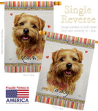 Tan Norfolk Terrier Happiness - Pets Nature Vertical Impressions Decorative Flags HG110186 Made In USA