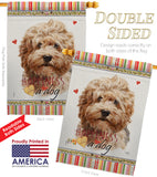 Shaggy Havanese Happiness - Pets Nature Vertical Impressions Decorative Flags HG110187 Made In USA