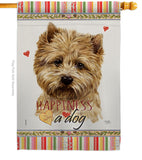 Cairn Terrier Happiness - Pets Nature Vertical Impressions Decorative Flags HG110189 Made In USA