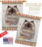 Colourpoint Persian Happiness - Pets Nature Vertical Impressions Decorative Flags HG110192 Made In USA