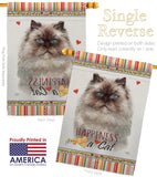 Colourpoint Persian Happiness - Pets Nature Vertical Impressions Decorative Flags HG110192 Made In USA