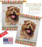 Norfolk Terrier Happiness - Pets Nature Vertical Impressions Decorative Flags HG110199 Made In USA