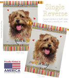 Norfolk Terrier Happiness - Pets Nature Vertical Impressions Decorative Flags HG110199 Made In USA