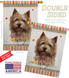 Norwich Terrier Happiness - Pets Nature Vertical Impressions Decorative Flags HG110200 Made In USA