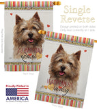 Norwich Terrier Happiness - Pets Nature Vertical Impressions Decorative Flags HG110200 Made In USA