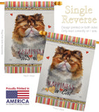 Persian Happiness - Pets Nature Vertical Impressions Decorative Flags HG110205 Made In USA