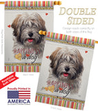 Tibetan Terrier Happiness - Pets Nature Vertical Impressions Decorative Flags HG110228 Made In USA