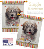 Tibetan Terrier Happiness - Pets Nature Vertical Impressions Decorative Flags HG110228 Made In USA