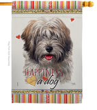 Tibetan Terrier Happiness - Pets Nature Vertical Impressions Decorative Flags HG110228 Made In USA