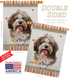 Havanese Cuban Happiness - Pets Nature Vertical Impressions Decorative Flags HG110239 Made In USA