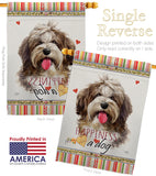 Havanese Cuban Happiness - Pets Nature Vertical Impressions Decorative Flags HG110239 Made In USA