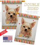 Apple Head Chihuahua Happiness - Pets Nature Vertical Impressions Decorative Flags HG110248 Made In USA