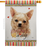 Apple Head Chihuahua Happiness - Pets Nature Vertical Impressions Decorative Flags HG110248 Made In USA