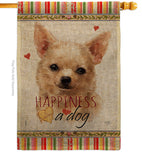 Apple Head Chihuahua Happiness - Pets Nature Vertical Impressions Decorative Flags HG110248 Made In USA