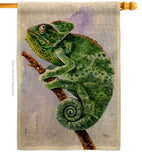 Chameleon - Pets Nature Vertical Impressions Decorative Flags HG110274 Made In USA