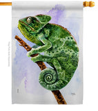 Chameleon - Pets Nature Vertical Impressions Decorative Flags HG110274 Made In USA