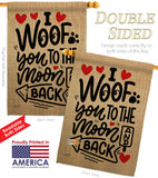 I Woof You - Pets Nature Vertical Impressions Decorative Flags HG137213 Made In USA