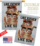 Like Father like Son - Pets Nature Vertical Impressions Decorative Flags HG137527 Made In USA
