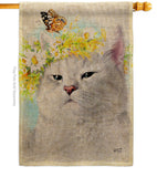 Garden Kitty - Pets Nature Vertical Impressions Decorative Flags HG137546 Made In USA