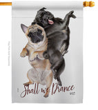 Shall we Dance - Pets Nature Vertical Impressions Decorative Flags HG137562 Made In USA