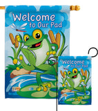 Frog - Pets Nature Vertical Impressions Decorative Flags HG110041 Made In USA