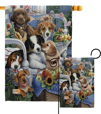 Beagle Happiness - Pets Nature Vertical Impressions Decorative Flags HG110150 Made In USA