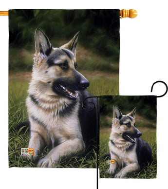 German Shepherd - Pets Nature Vertical Impressions Decorative Flags HG110051 Made In USA