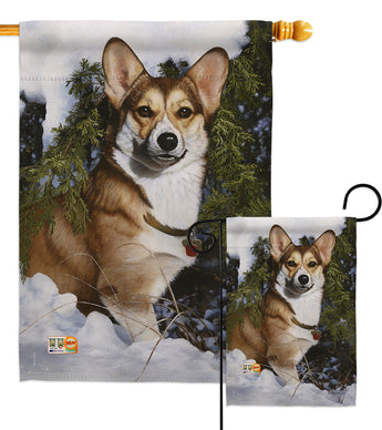 Corgi - Pets Nature Vertical Impressions Decorative Flags HG110088 Made In USA