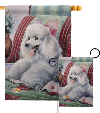 Poodle - Pets Nature Vertical Impressions Decorative Flags HG110093 Made In USA