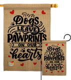 Dogs Leave Pawprints - Pets Nature Vertical Impressions Decorative Flags HG110130 Made In USA